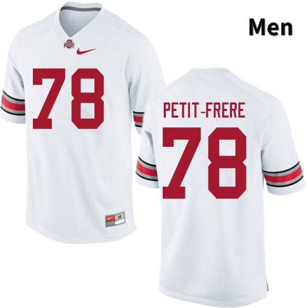 Ohio State Buckeyes Nicholas Petit-Frere Men's #78 White Authentic Stitched College Football Jersey